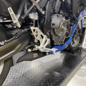 Black Heathen Marauder Exhaust Mounted onto Motorcycle